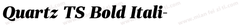 Quartz TS Bold Itali字体转换